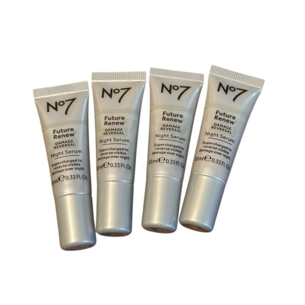 No7 Future Renew Damage Reversal Serum .33oz Travel Size Lot of 4 Anti-Aging